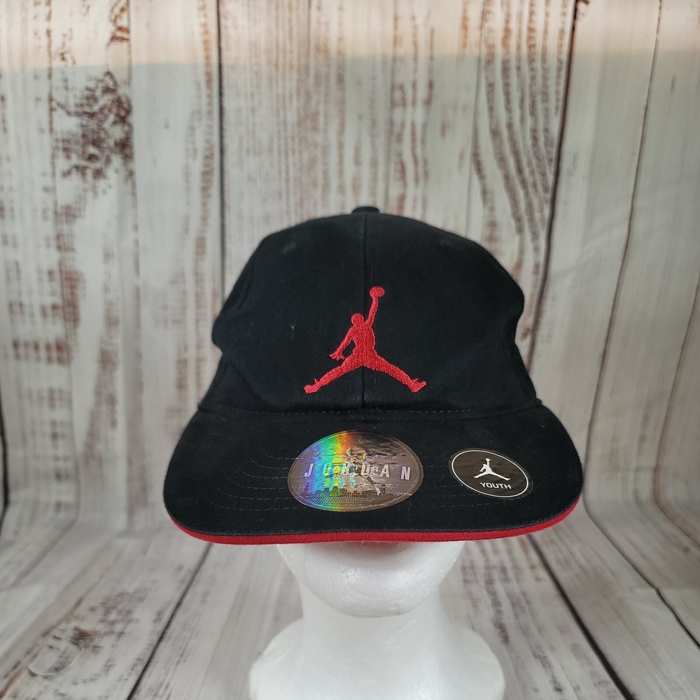 Air Jordan Basketball Youth‎ Black Red Snapback Hat Adjustable